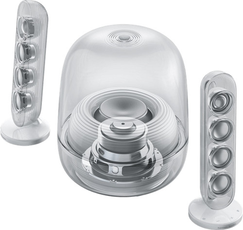 רמקולים אלחוטיים 2.1 ערוצים כולל סאב-וופר Harman Kardon הרמן קארדון SoundSticks 5 לבן