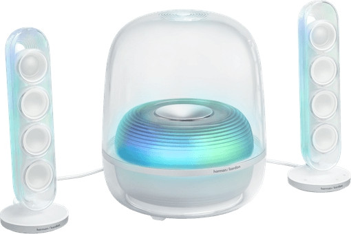 רמקולים אלחוטיים 2.1 ערוצים כולל סאב-וופר Harman Kardon הרמן קארדון SoundSticks 5 לבן