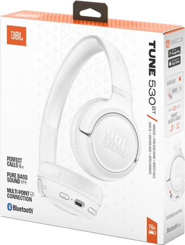 אוזניות On-Ear אלחוטיות JBL ג'יי בי אל Tune 530BT - לבן