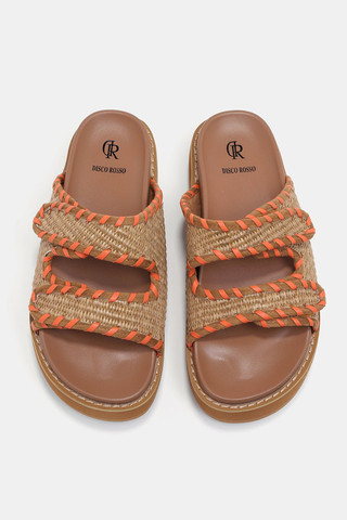 כפכפי דיסקו רוסו Raffia Rocky נשים
