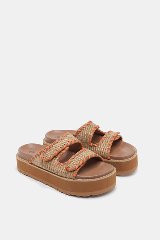 כפכפי דיסקו רוסו Raffia Rocky נשים