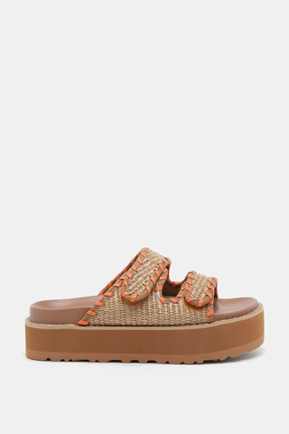 כפכפי דיסקו רוסו Raffia Rocky נשים