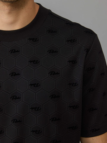 חולצת טישירט קצרה אליקסיר All Over Hexagon Logo גברים