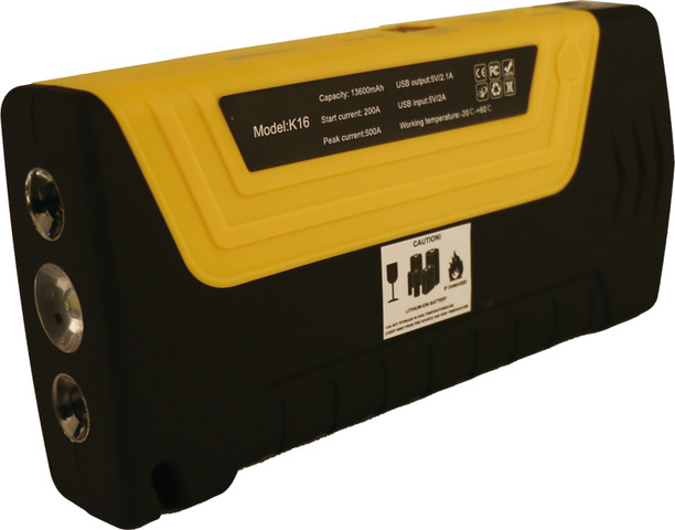 בוסטר התנעה חזק לרכב jump starter 13600mAh