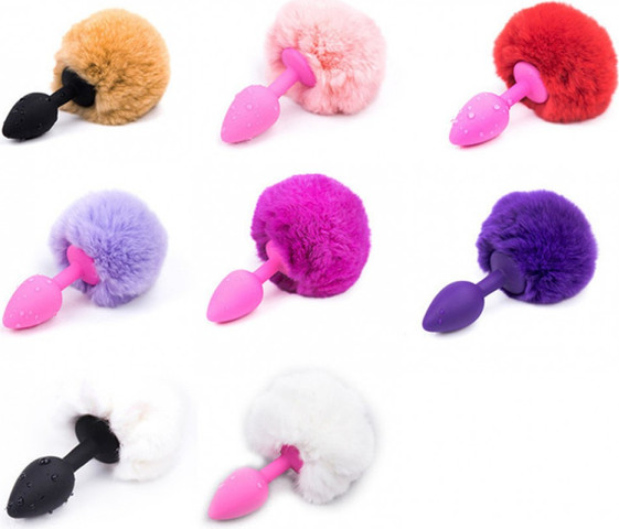 MINI BUNNY PLUG | פלאג אנאלי קטן עם פונפון פרוותי סגול