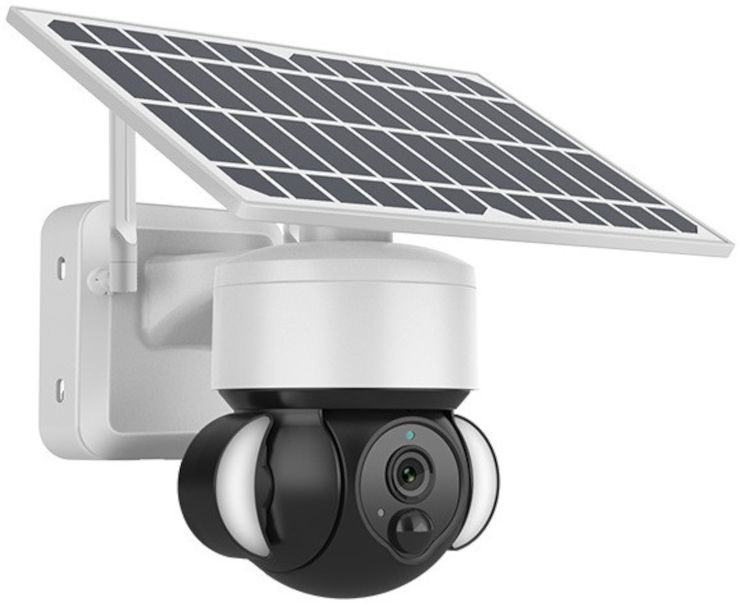 מצלמת אבטחה אלחוטית סולארית WIFI IP 1080 ממונעת 360 לתנאי חוץ קשים ללא חיבור לחשמל עם תאורת חירום
