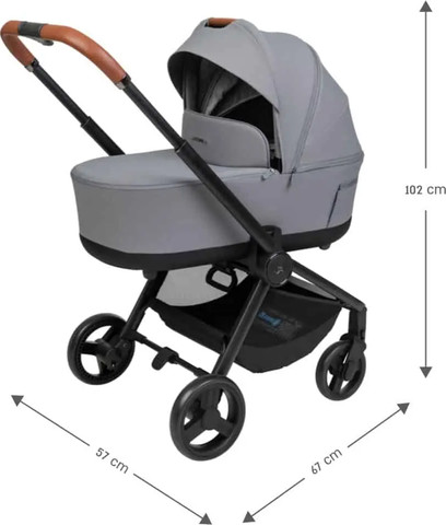 עגלה לתינוק משולבת כולל אמבטיה וטיולון דגם Cielo Basic 2025