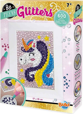 ערכת יצירה בפסיפס נוצץ חד קרן דגם Be Teens Glitters - Unicorn
