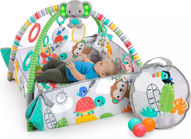 משחקיית  פעילות כדורים 5 ב 1 דגם Play Activity Gym & Ball Pit - Totally Tropical