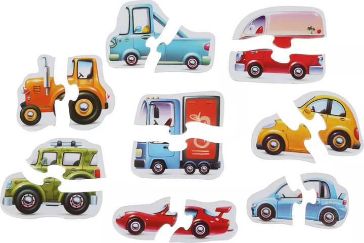 פאזל מגיל שנתיים סט 8 דמויות 2 חלקים דגם Transport
