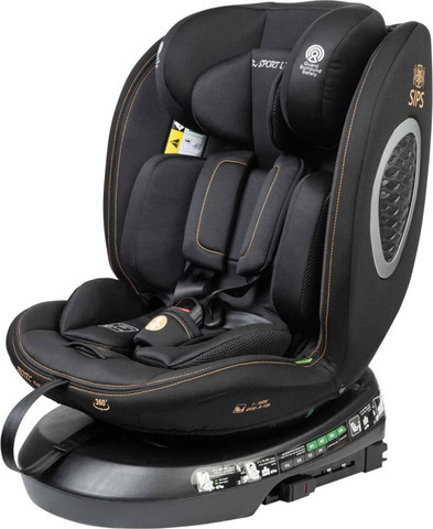 כסא בטיחות מסתובב מלידה משולב בוסטר דגם Protect Plus צבע מושב הבטיחות שחור