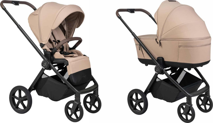עגלה לתינוק משולבת כולל אמבטיה וטיולון דגם Cielo XL 2026 צבע moka