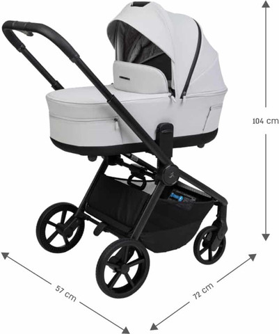 עגלה לתינוק משולבת כולל אמבטיה וטיולון דגם Cielo XL 2026 צבע moka