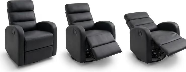 כורסת הנקה כוללת ריקליינר מסתובבת 360 דגם Comfort צבע חום