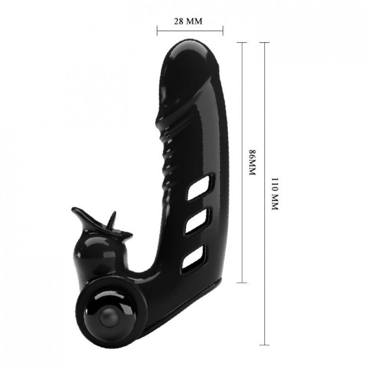ויברטור אצבע לגירוי כפול ביד אחת | Finger Rabbit Black