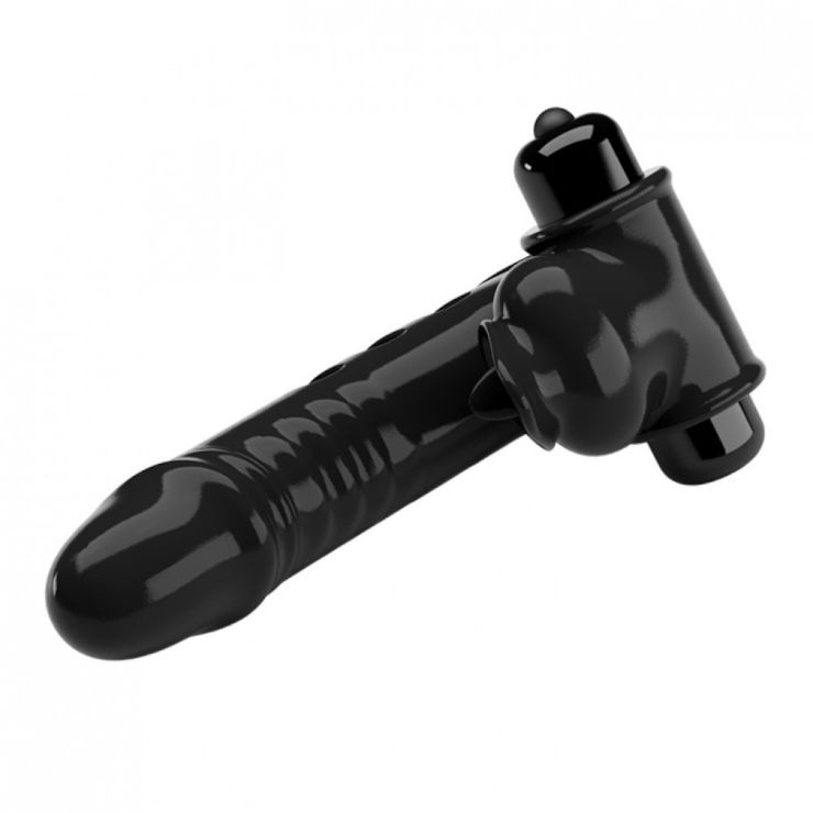 ויברטור אצבע לגירוי כפול ביד אחת | Finger Rabbit Black