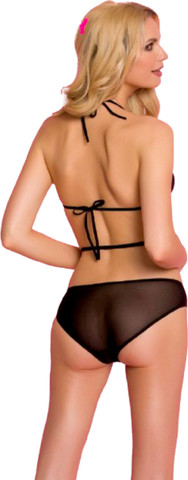Purple Seduction Set | סט הלבשה תחתונה סגול סקסי עם תחתון פתוח