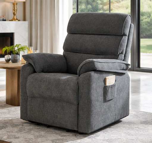 כורסת קימה חשמלית COMFY EASY LIFT צבע אפור כהה