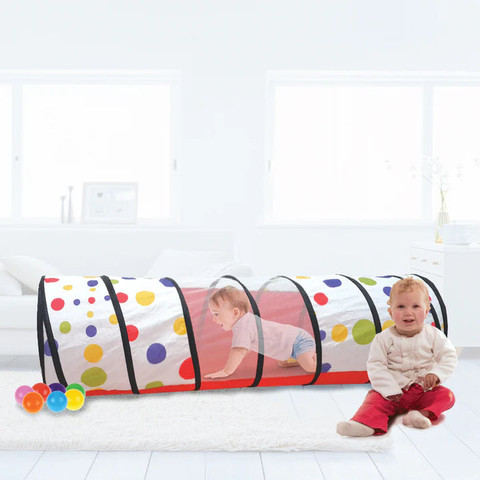 מנהרת משחק מתקפלת לילדים 120 ס״מ - אדום