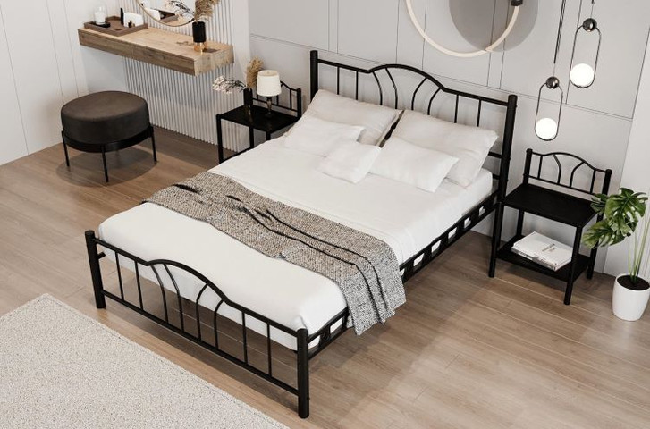 מיטת מתכת זוגית מבית Twins Design דגם בלה לבן