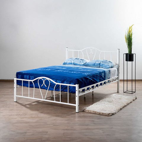 מיטת מתכת זוגית דגם אורקייד מבית Twins Design  - 160/190-שחור