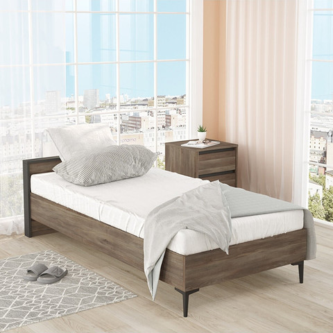 מיטה מעץ דגם נפטון אגוז אמריקאי מבית Twins Design