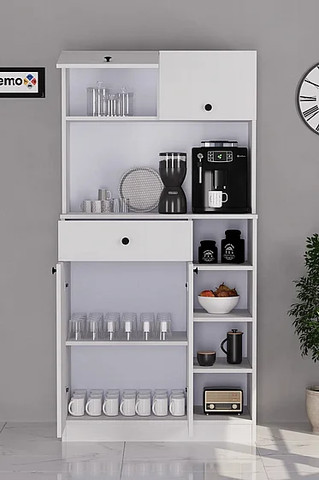 ארון שירות לחדר בצבע לבן דגם סיירן מבית Twins Design