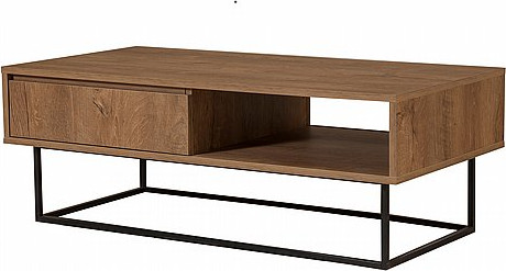 שולחן סלון ברוחב 120 בצבע חום WALNUT דגם אלישבע