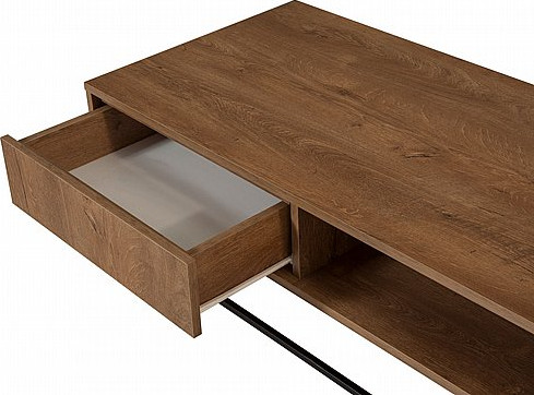 שולחן סלון ברוחב 120 בצבע חום WALNUT דגם אלישבע