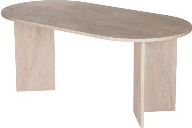 שולחן אוכל דגם Travertine – עיצוב שיש יוקרתי בגוון טרוורטין טבעי