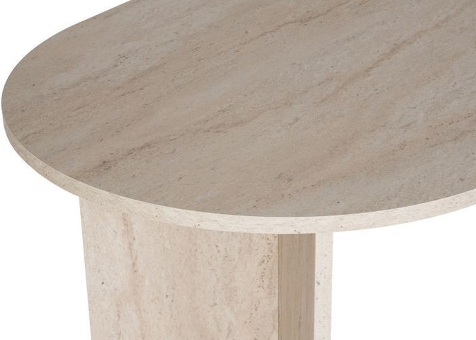 שולחן אוכל דגם Travertine – עיצוב שיש יוקרתי בגוון טרוורטין טבעי