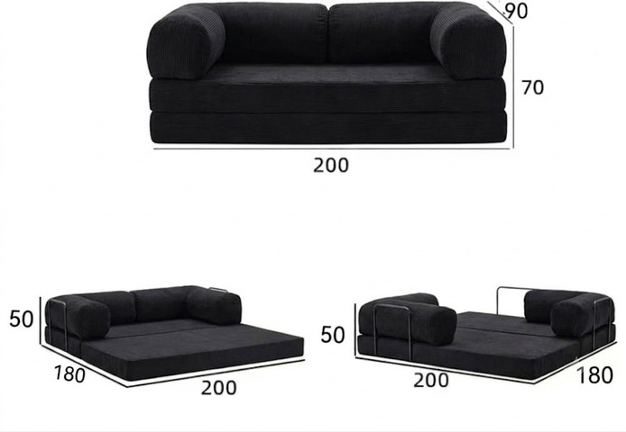ספה נפתחת למיטה דגם Lux Comfort במגוון צבעים מבית Twins Design