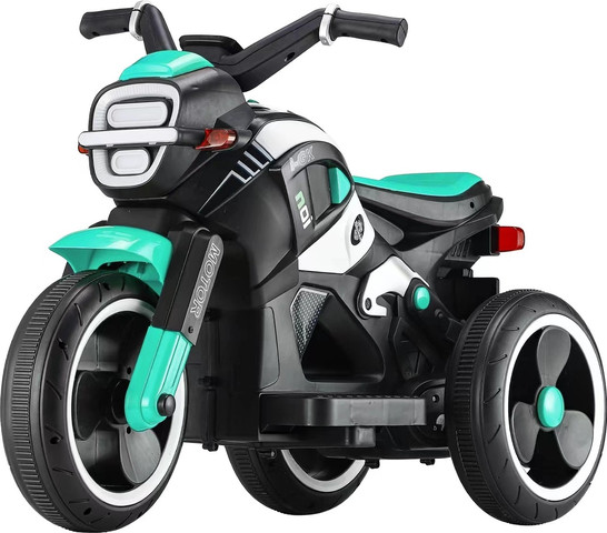 אופנוע 3 גלגלים חשמלי ממונע 6V מיני פוליס Mini Police עם אפקטים קוליים ותאורה - כחול