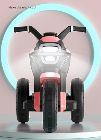 אופנוע 3 גלגלים חשמלי ממונע 6V מיני פוליס Mini Police עם אפקטים קוליים ותאורה - כחול