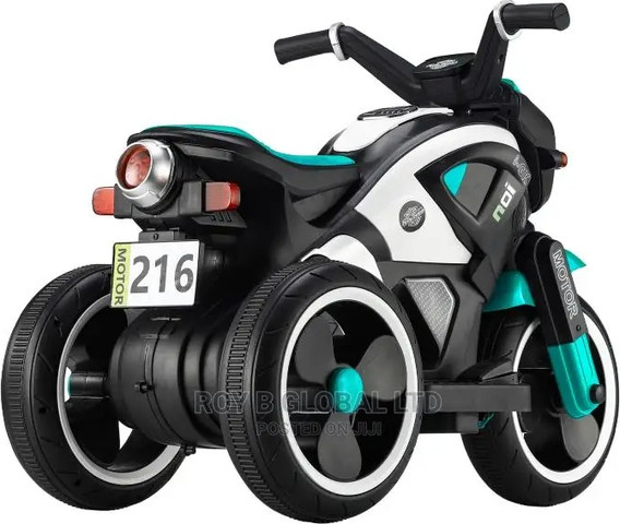 אופנוע 3 גלגלים חשמלי ממונע 6V מיני פוליס Mini Police עם אפקטים קוליים ותאורה - כחול