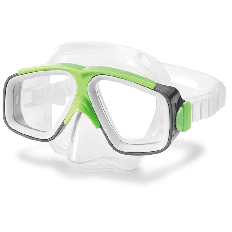 משקפת צלילה לילדים Surf Rider לגיל 8+ מגומי היפואלרגני עם עדשות פוליקרבונט קשיח - ירוק