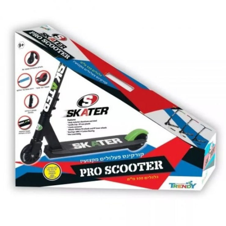 קורקינט פעלולים מקצועי לילדים 100 ס"מ PRO SCOOTER - אדום