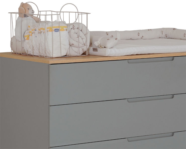 שידת אחסנה קיילי אפור/עץ 120X60X98