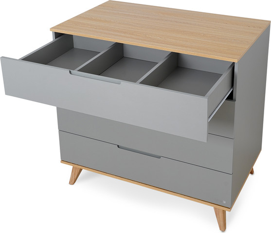 שידת אחסנה קלואי אפור/עץ - Chloie™ Dresser Graphit/Wood 100 cm