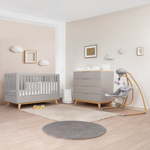 שידת אחסנה קלואי אפור/עץ - Chloie™ Dresser Graphit/Wood 100 cm