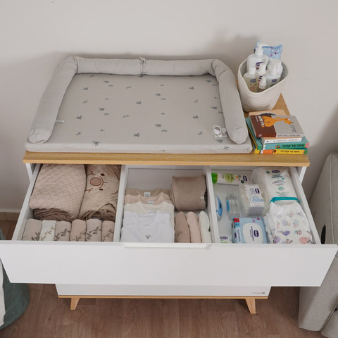 שידת אחסנה קלואי לבן/עץ - Chloie™ Dresser White/Wood 100 cm