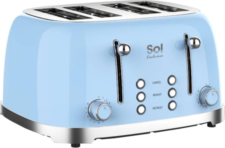 מצנם מפואר 4 פרוסות Sol SL-7407 תכלת