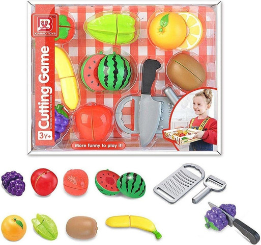 ערכת חיתוך פירות עם קרש וסכין 14 חלקים
