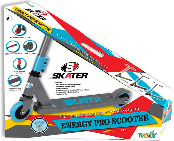 קורקינט פעלולים לילדים First Stunt Scooter עם גלגלי 100 מ"מ ומיסבי ABEC7 - ירוק