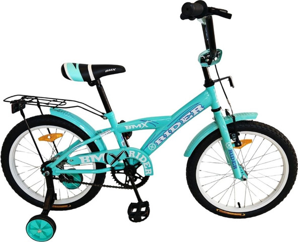 אופניים לילדים BMX מושב מתכונן, פעמון וסבל אחורי - 18 אינץ שחור