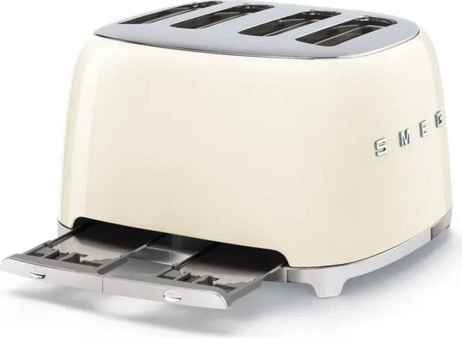 מצנם 4 פרוסות בעיצוב רטרו Smeg סמג TSF03CREU קרם