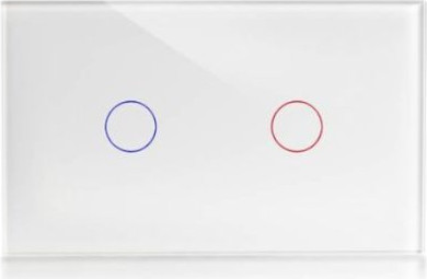 מתג טאץ` חכם לתאורה מבית NISKO ניסקו 2 לחצנים WIFI דגם 37022463