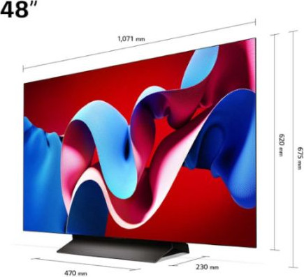 טלוויזיה חכמה "48 LG 4K OLED אל ג`י דגם OLED48C46LA