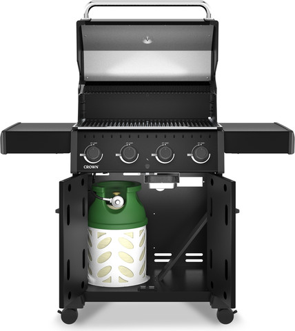 גריל גז 4 מבערים Crown 420 40,000 BTU שחור מבית המותג הקנדי Broil King