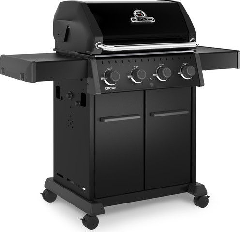 גריל גז 4 מבערים Crown 420 40,000 BTU שחור מבית המותג הקנדי Broil King